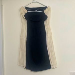 Old navy Strapless cream and white dress